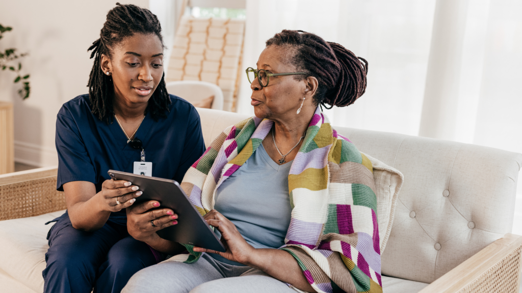 Mobile primary care provider visiting patient at home in Arizona